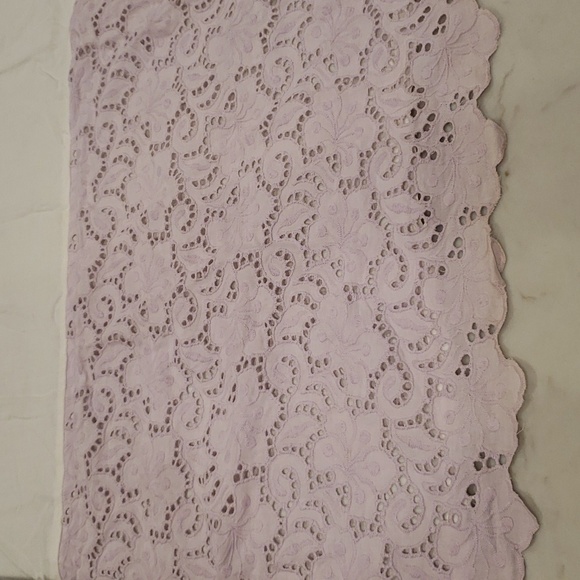 Pottery Barn Kids Stella Crib Skirt Purple eyelet - Picture 1 of 8